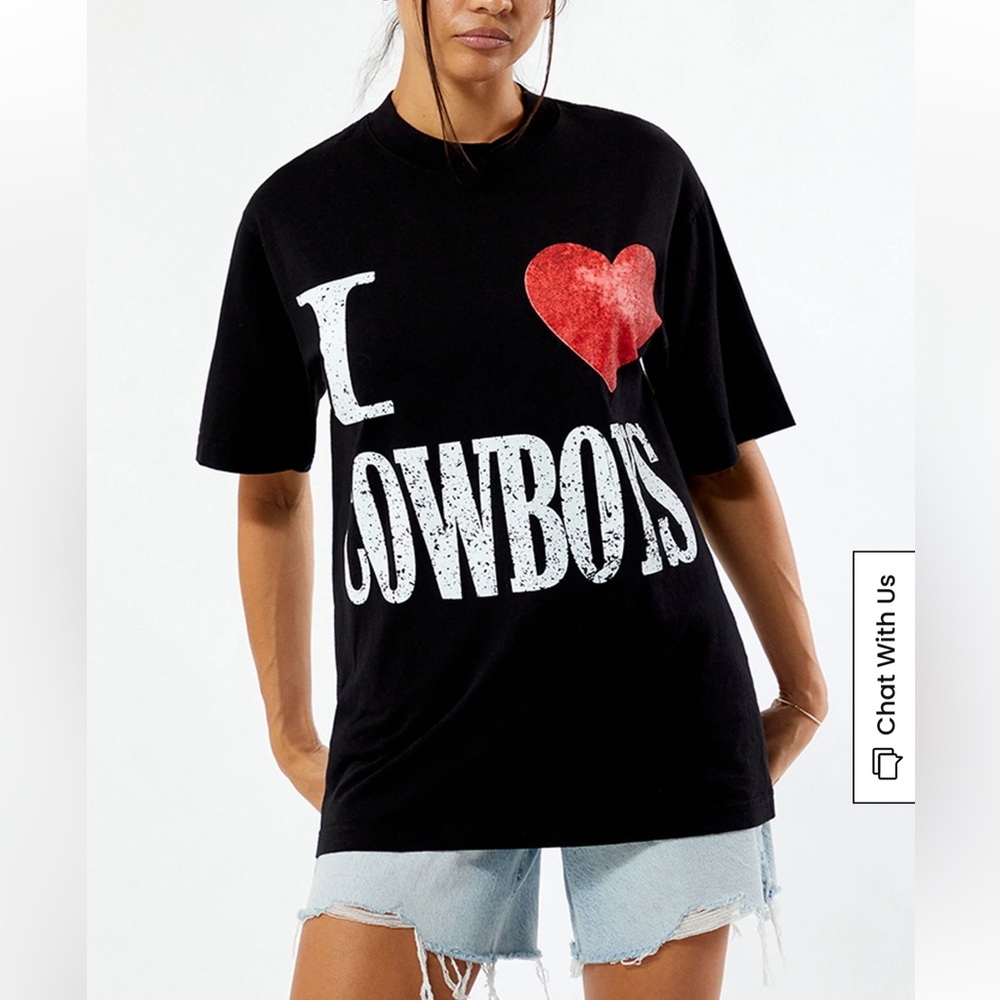 Pacsun Diamond across Ranch I Heart Cowboys T-shirt